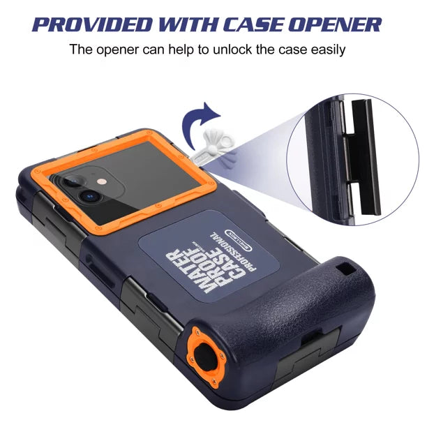 UrbanX Professional [15m/50ft] Swimming Diving Surfing Snorkeling Photo Video Waterproof Protective Case Underwater Housing for Meizu M5c And all Phones Up to 6.9 Inch LCD with Lanyard