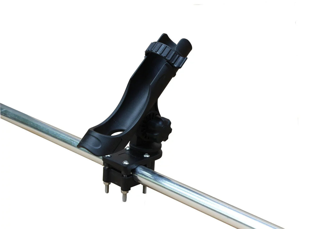 BroCraft Pontoon Boat Rod Holder / Power Lock Adjustable Rod Holder With Square/Rail Mount
