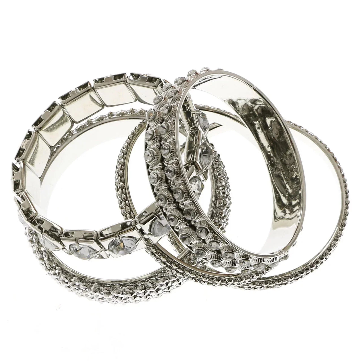 Erica Lyons Designer Bracelet Set Silver-Tone