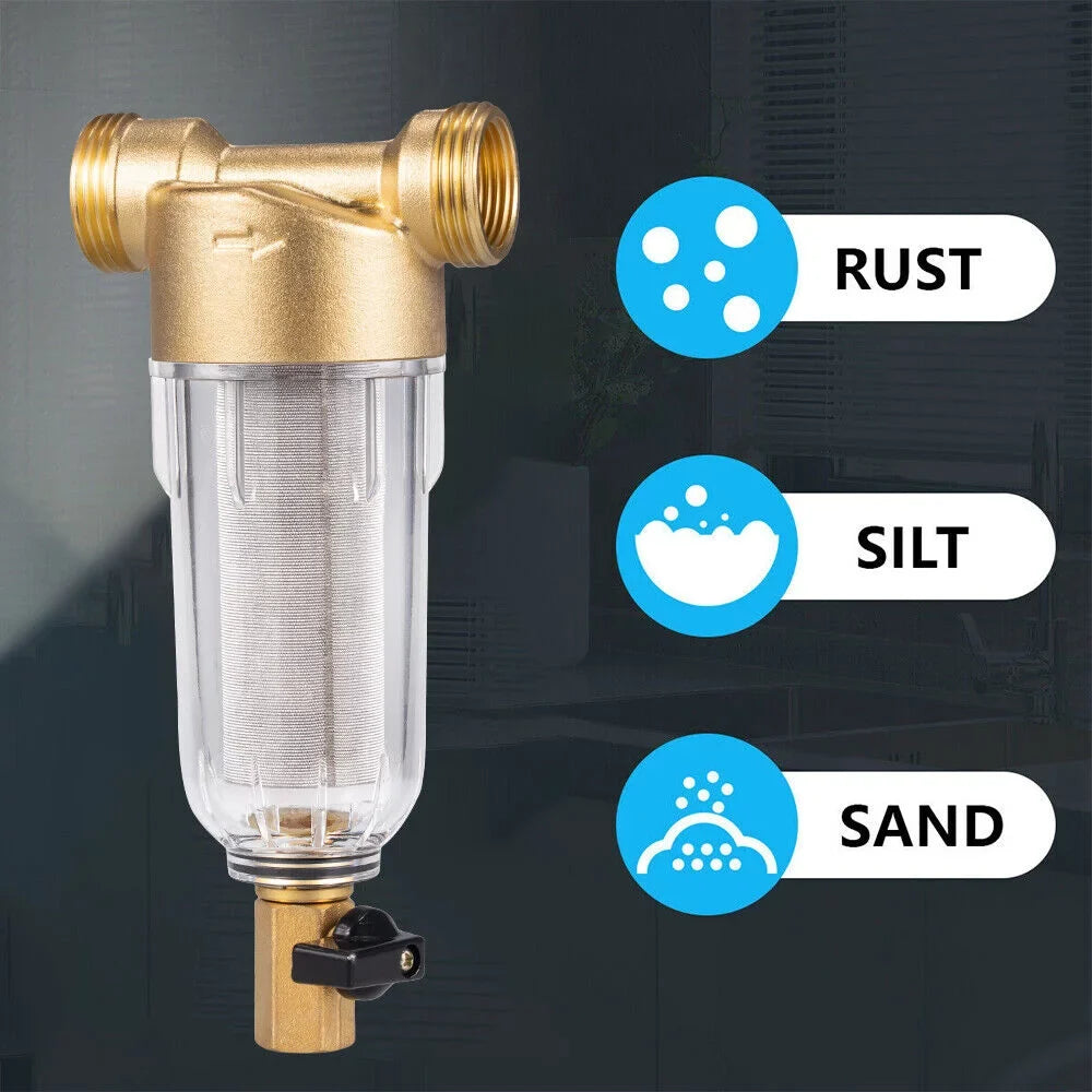 KingFurt Spin Down Sediment Filter - Durable 316L Material, Reusable Design to Save Costs - Fits All Pipes, Easy Maintenance