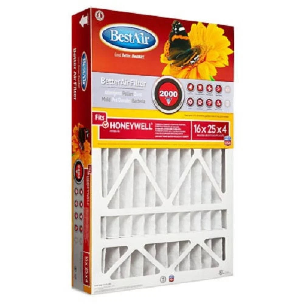 Honeywell HW1625-11R 16" x 25" x 4" Best Air MERV 11 One Year Pleated Filter - Quantity of 5