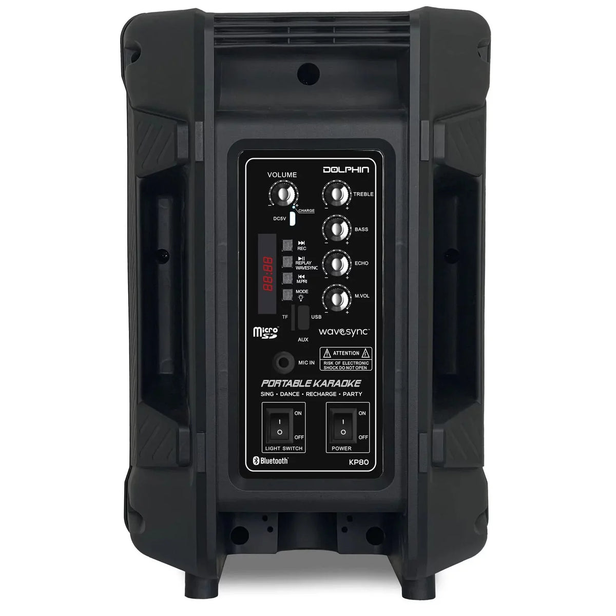 Portable 8" Karaoke Speaker with Wirlss Microphne