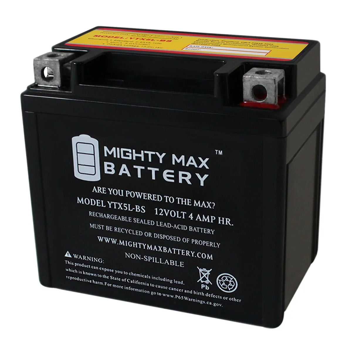 YTX5L-BS 12V 4AH Battery Replacement for Yamaha 230 TTR230 05-20