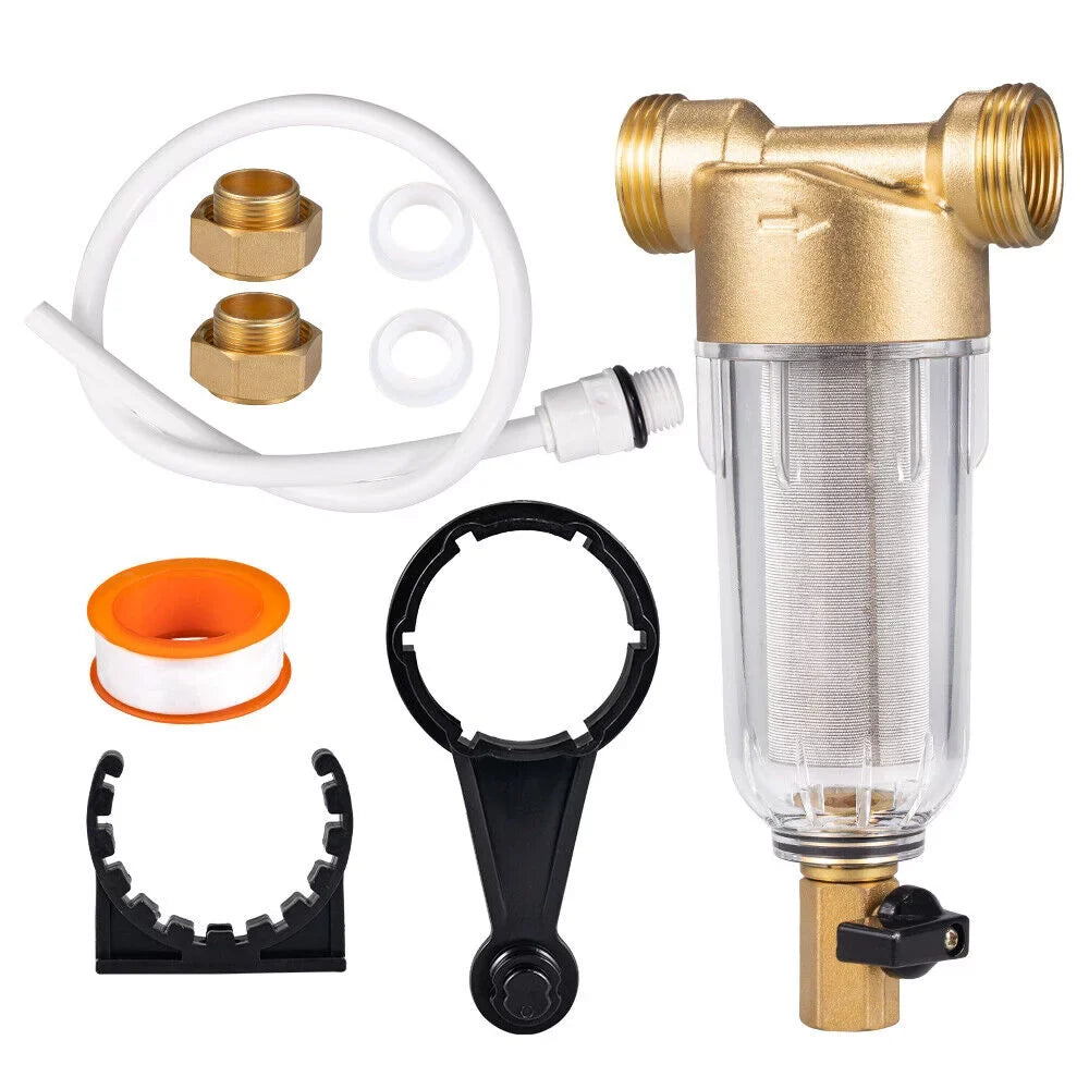 KingFurt Spin Down Sediment Filter - Durable 316L Material, Reusable Design to Save Costs - Fits All Pipes, Easy Maintenance