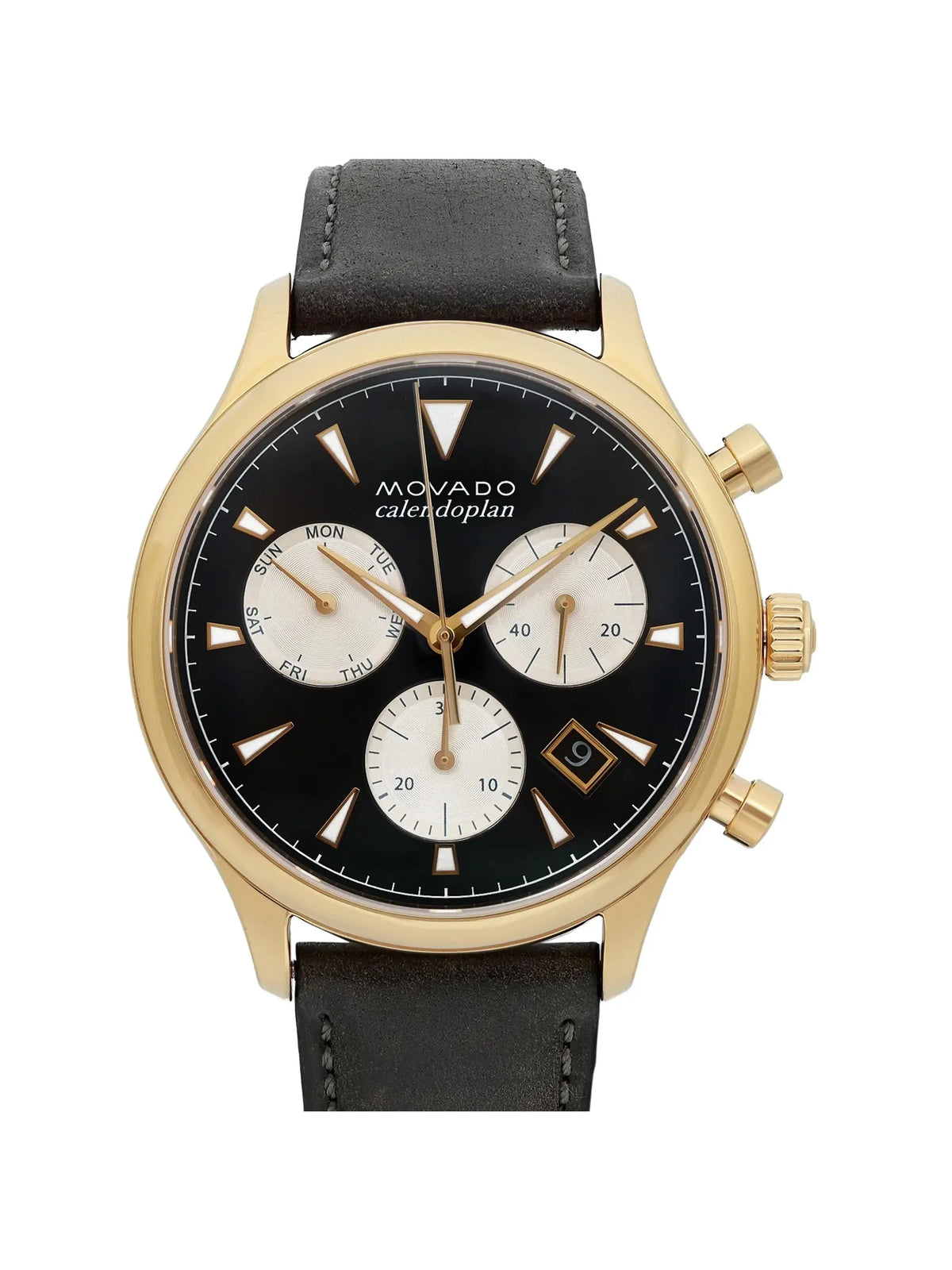 Pre-Owned Movado Heritage 43mm Navy Blue Dial Quartz Men Watch 3650006 (Good)