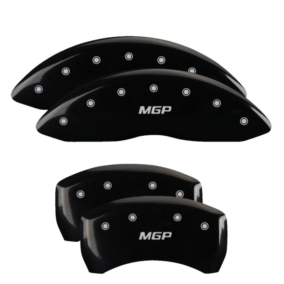 MGP 4 Caliper Covers Engraved Front & Rear MGP Black finish silver ch Fits select: 2013 CHRYSLER 300, 2012 CHRYSLER 300C LIMITED