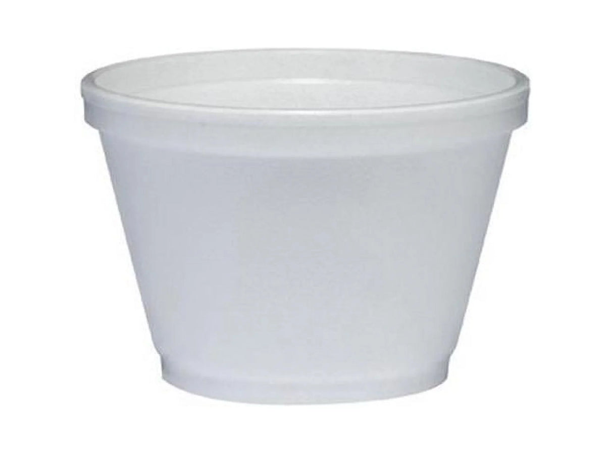 Dart Foam Containers, 6 oz, White, 50/Bag, 20 Bags/Carton -DCC6SJ12