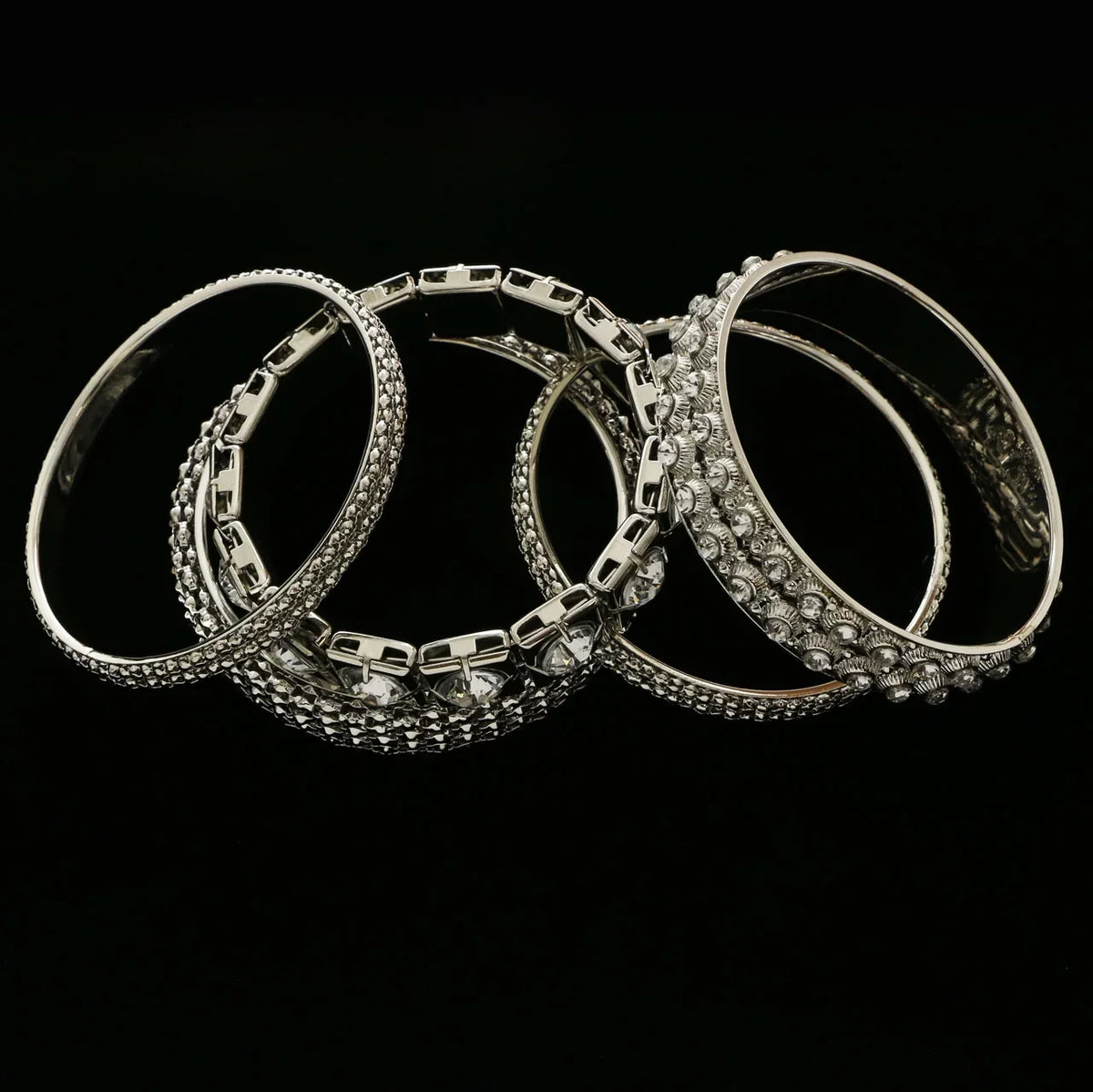 Erica Lyons Designer Bracelet Set Silver-Tone