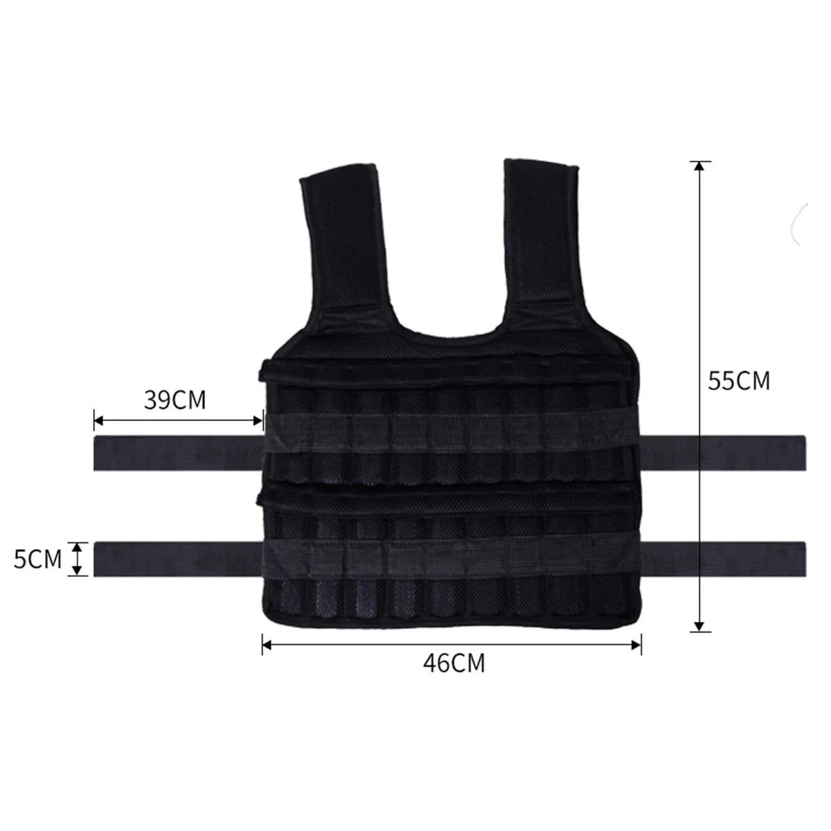 Tnarru Loading Vest Boxing Waistcoat Slim Design Fitness Strength Training Exercise 18 Pockets Empty Clothing Sand Gym Weighted Vest