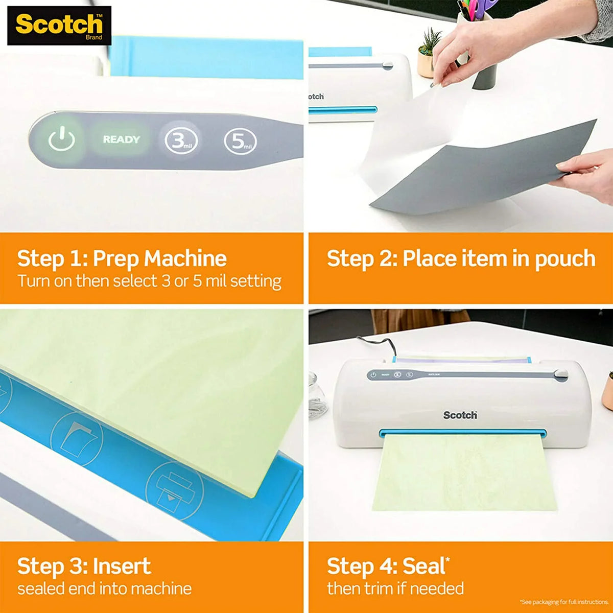 Scotch Thermal Laminating Pouches, 100-Pack, 8.9 x 11.4 Inches, Letter Size Sheets (TP3854-100)