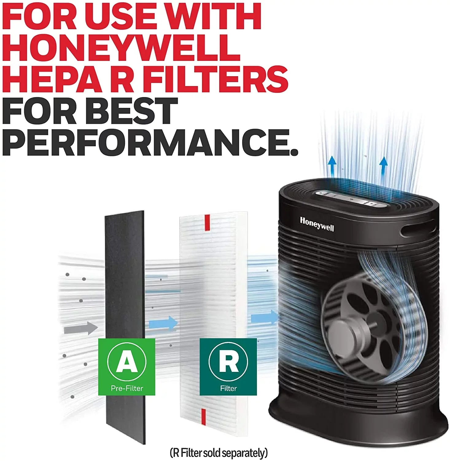 Honeywell HRF-A300 Pre-Cut Carbon Pre-filter for Air Purifiers A5300 & A300, 4-Pk. - Quantity 12