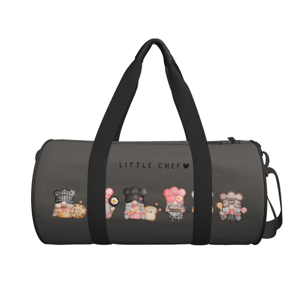 Coaee Baker Gnome Large Capacity Travel Luggage Bag Cylinder Gym Bag Waterproof Sports Bag with Pocket and Compartment