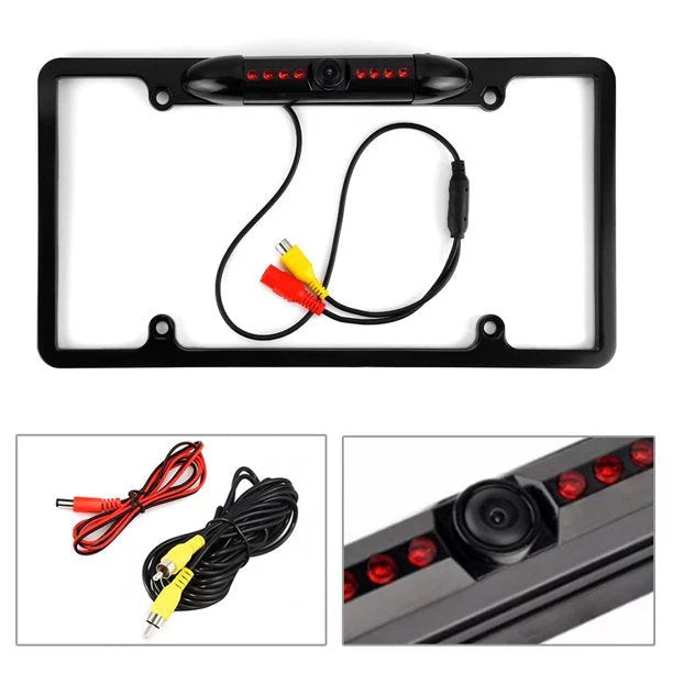 Backup Camera Rearview License PLatitudee Frame for JVC KWM960BW KW-M960BW Black