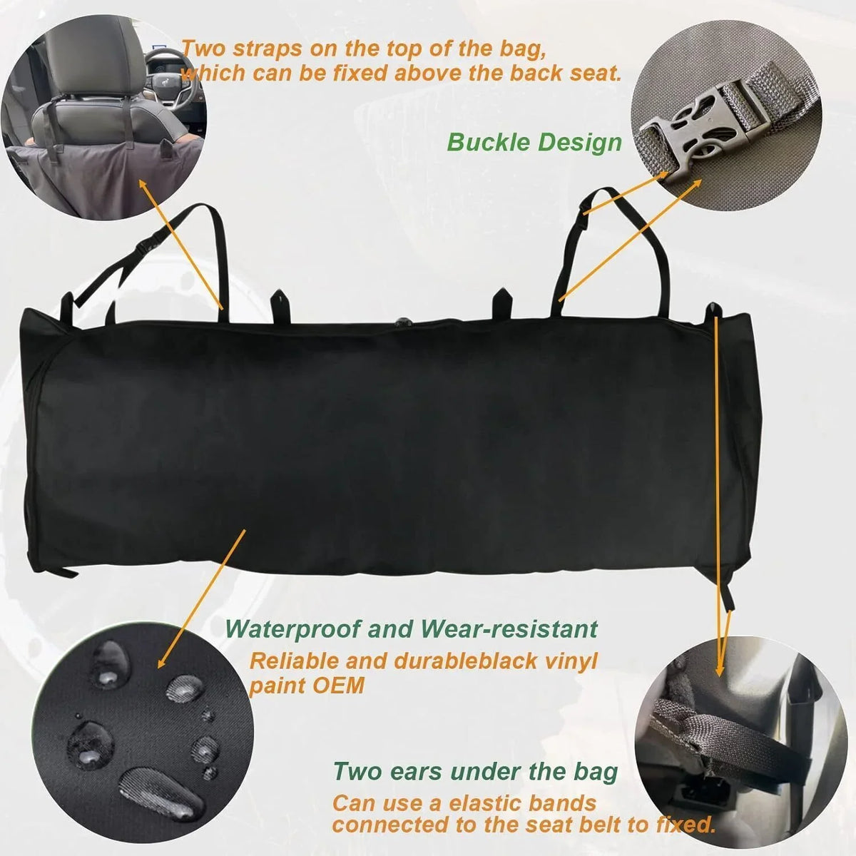 For Ford Bronco Accessories Window Storage Bag 1680D Soft Top 2021-2023 4 Doors