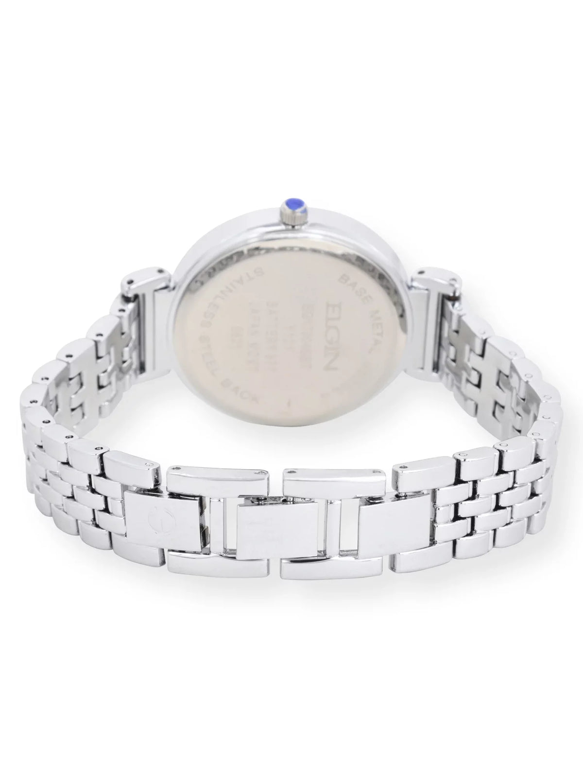 Elgin Adult Female Analog Watch Set with Round Mother of Pearl Dial in Silver - EG17004SST