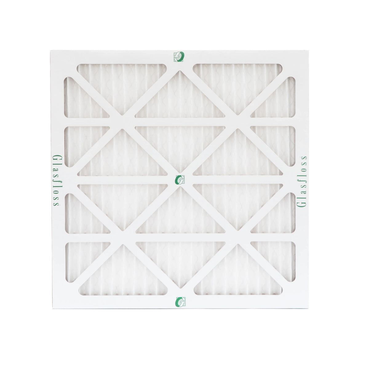 12 Pack of 25x25x1 MERV 10 Pleated Air Filters by Glasfloss. Actual Size: 24-1/2 x 24-1/2 x 7/8