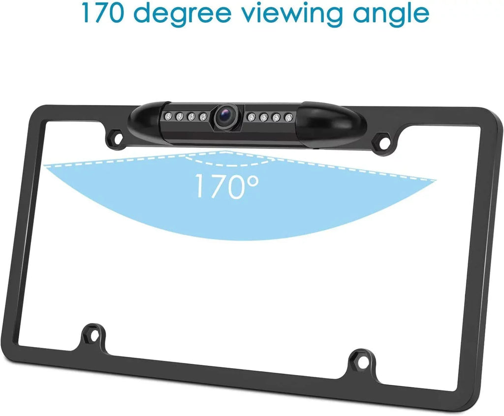 Backup Camera Rearview License PLatitudee Frame for ALPINE ILX-F511 ILXF511 Black