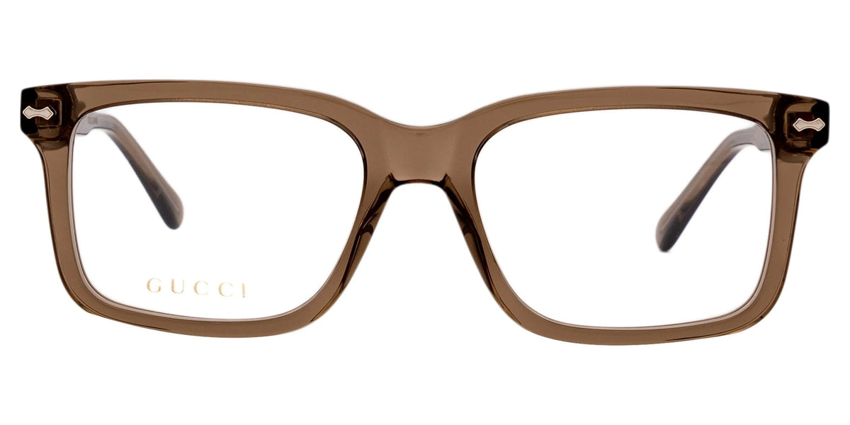GUCCI GG0914O 002 Rectangular Squared Brown Demo Lens 54 mm Men's Eyeglasses
