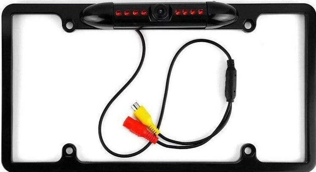 Backup Camera Rearview License PLatitudee Frame for ALPINE X308U Black