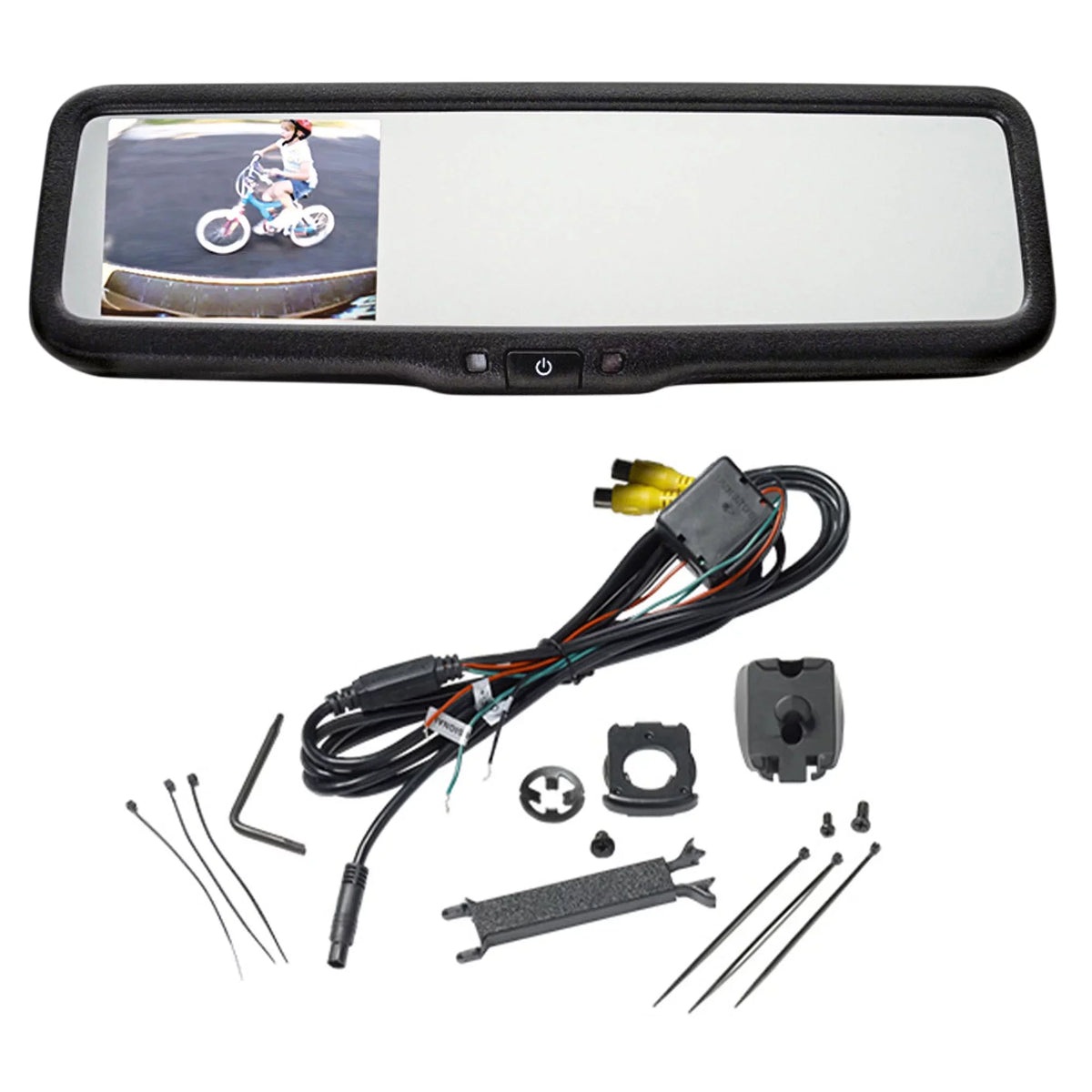 OEM-Style Replacement Rearview Mirror Monitor w/ 3.5-inch display and Universal back up camera