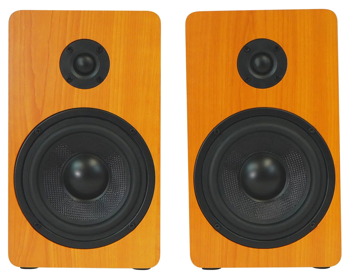 Pair Rockville RockShelf 58C Classic 5.25" Home Bookshelf Speakers w/37" Stands