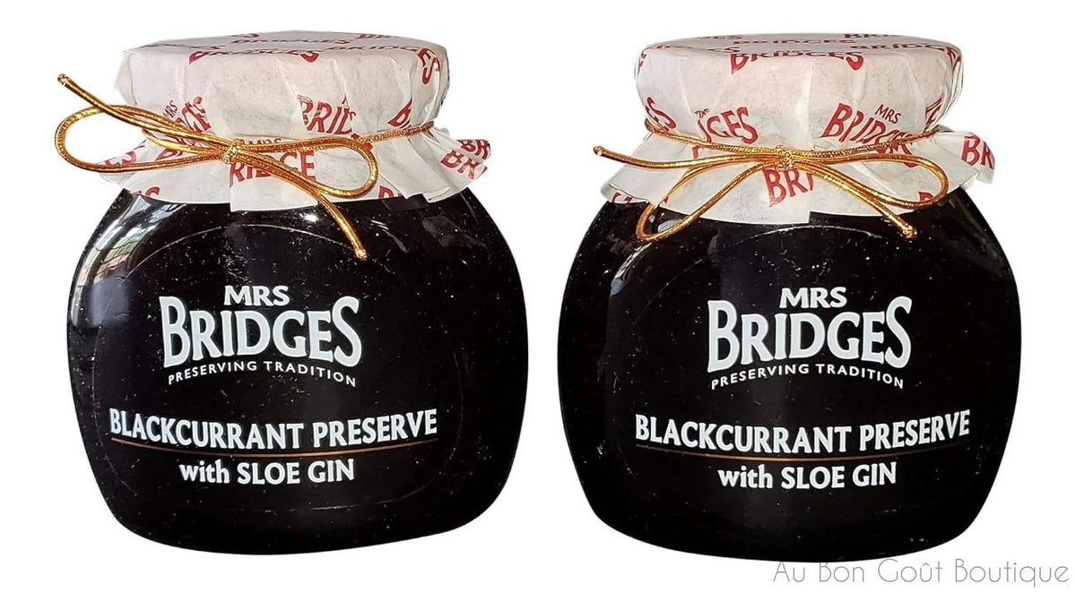 Set  2 Jars Blackcurrant Preserves With Sloe Gin Imported From  12 Oz Each