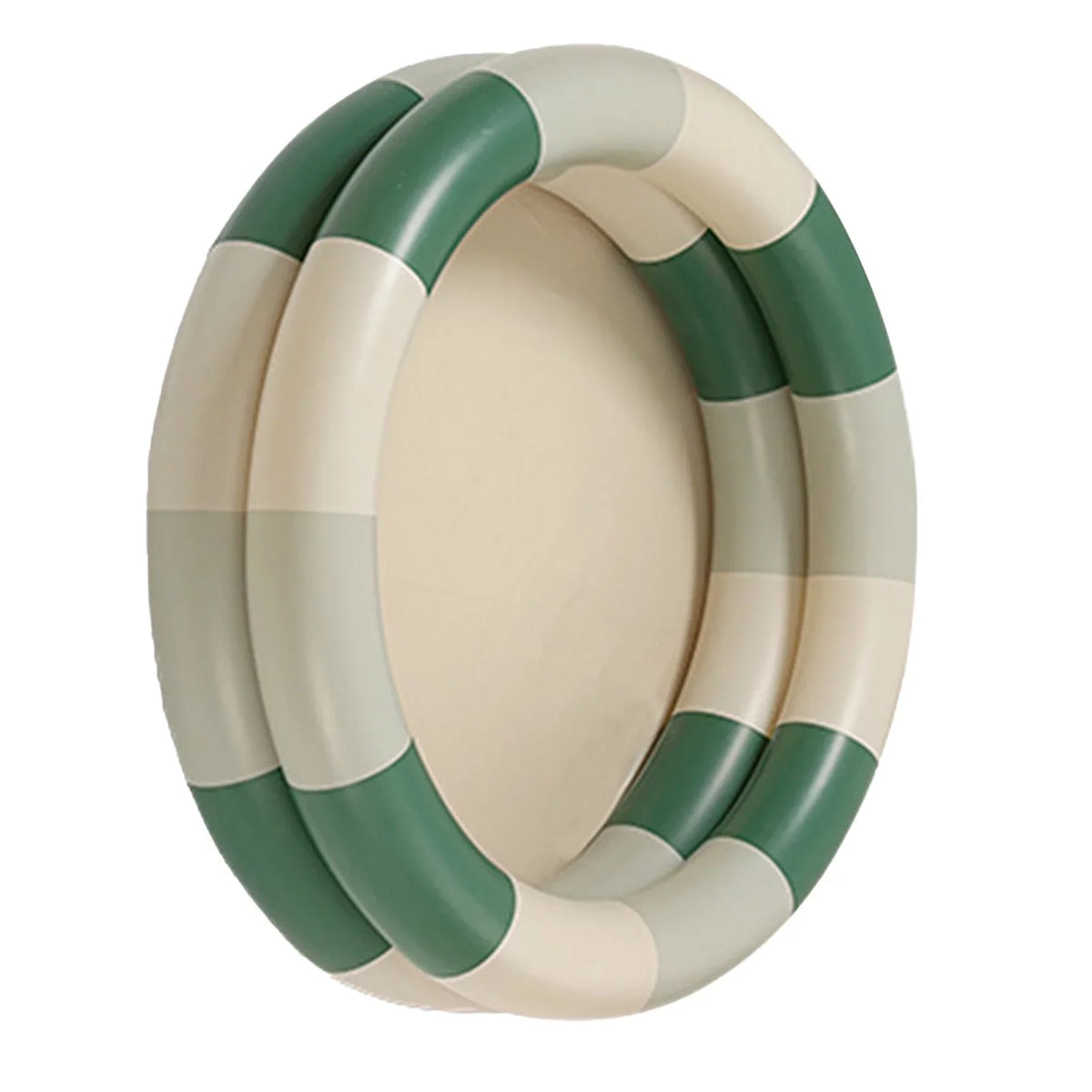 Buumin InfLatitudeable Pool Baby Retro Blow Up Swimming Pool Family Cute Style Thickened Water Pool Green Stripe