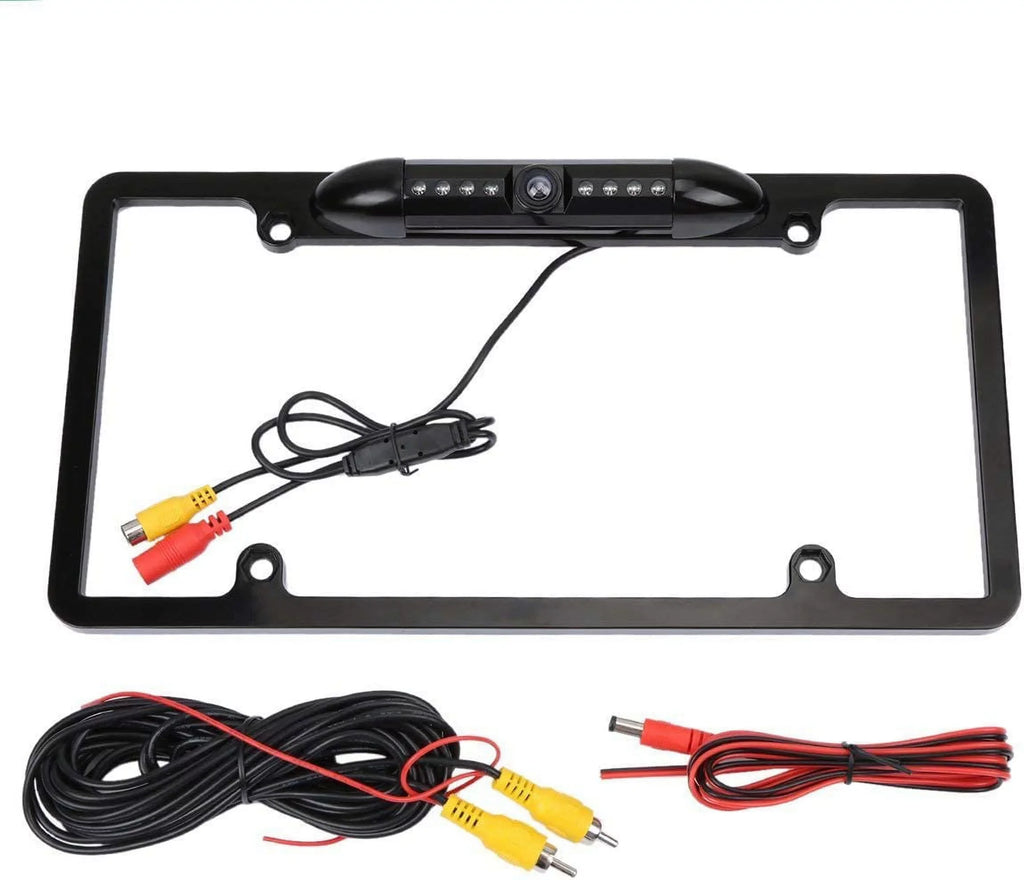 Backup Camera Rearview License PLatitudee Frame for ALPINE ILX-F511 ILXF511 Black