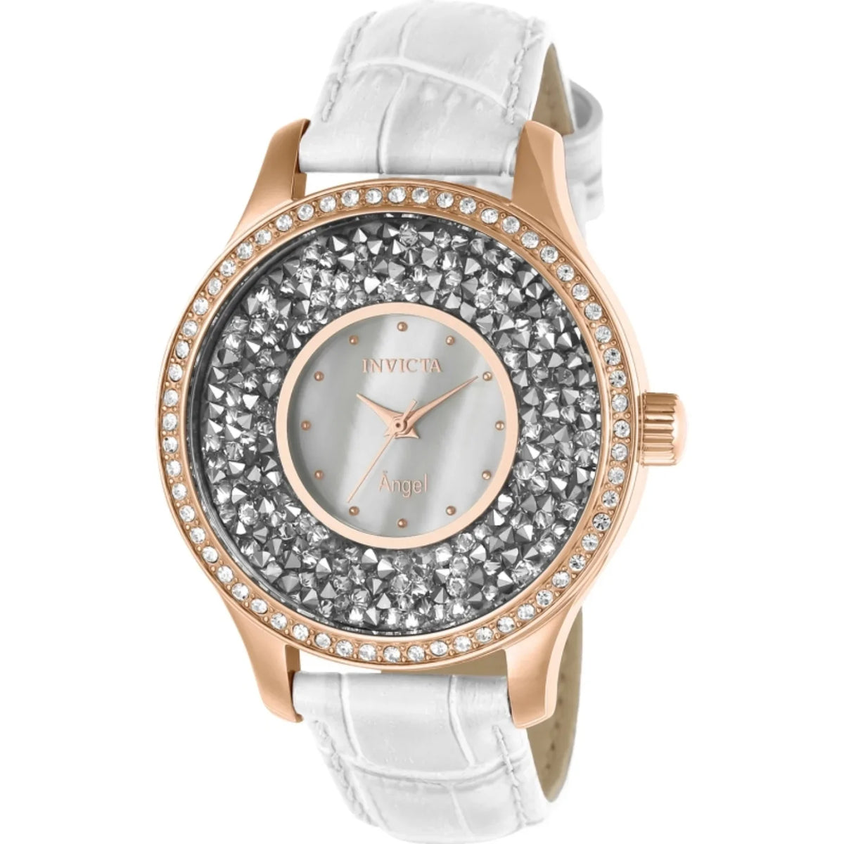 Invicta Women's Angel Quartz 3 Hand White Dial Watch 24588