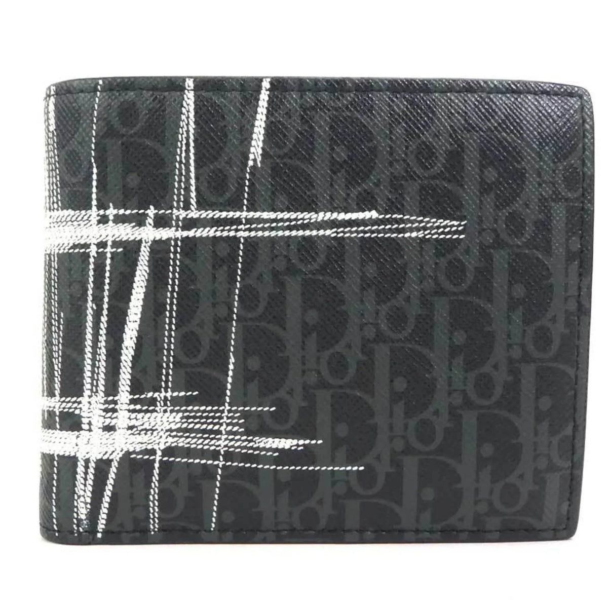 Pre-Owned Dior Homme DIOR HOMME folio wallet leather black model men (Good)