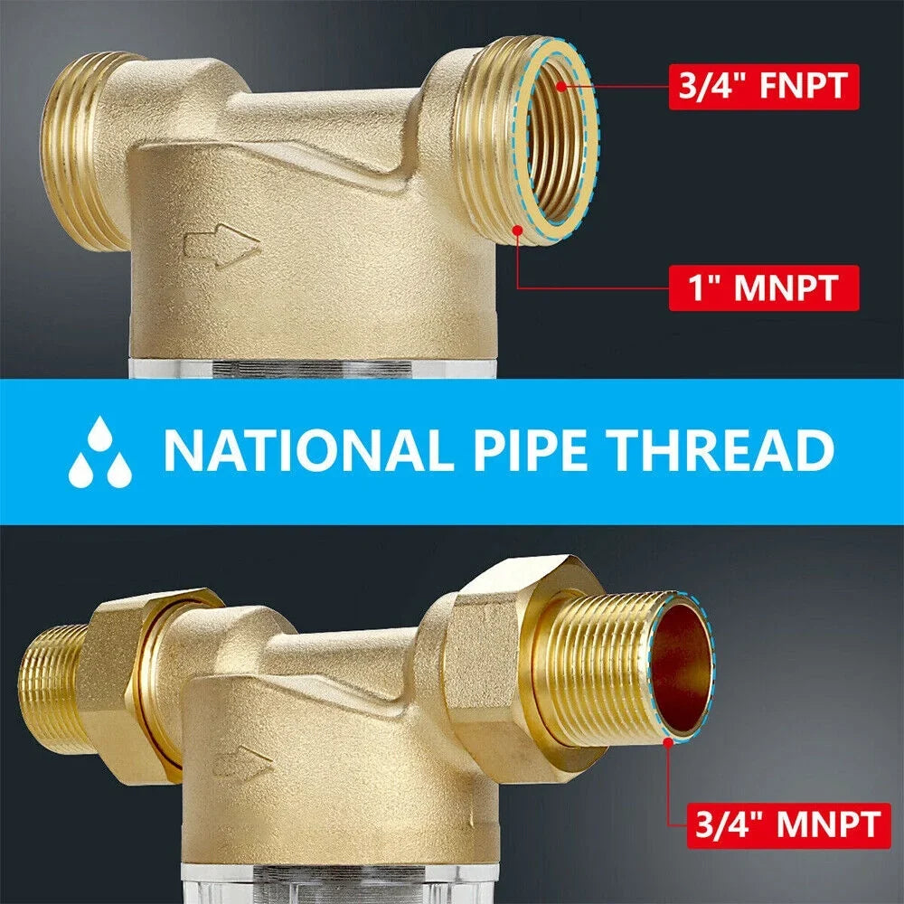 KingFurt Spin Down Sediment Filter - Durable 316L Material, Reusable Design to Save Costs - Fits All Pipes, Easy Maintenance