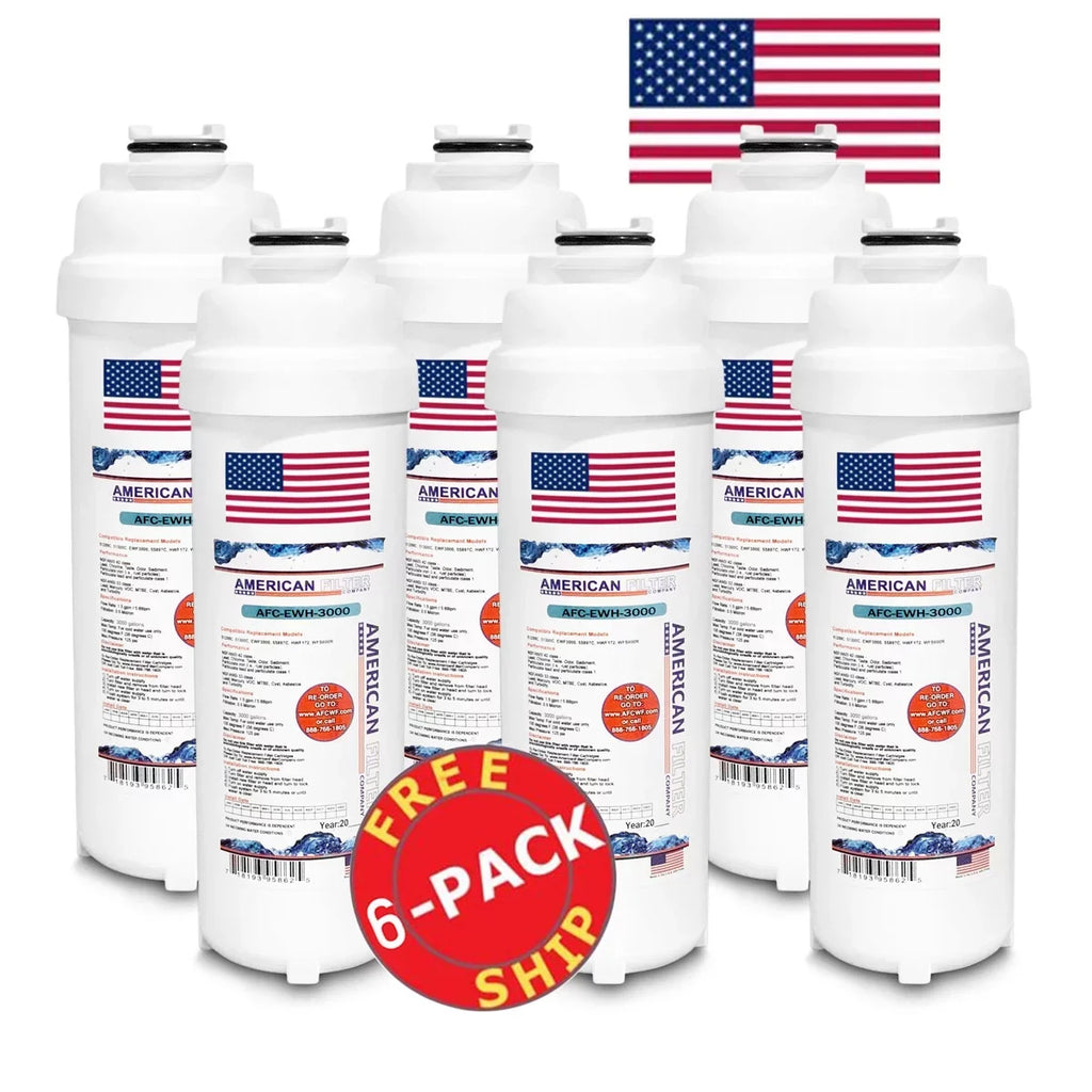 AFC Brand , Water Filter , Model # AFC-EWH-3000 , Compatible with HTVZ8BLPV-WF - 6 Filters - Made in U.S.A.
