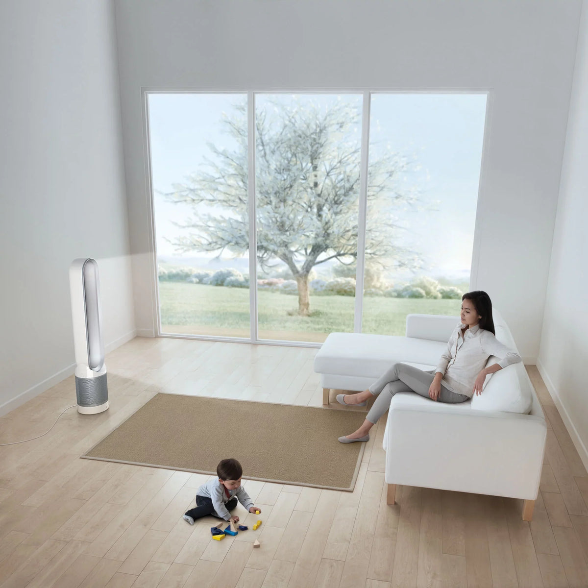 Dyson TP02 Pure Cool Link WiFi Connected Tower Air Purifier Fan | White/Silver | Refurbished