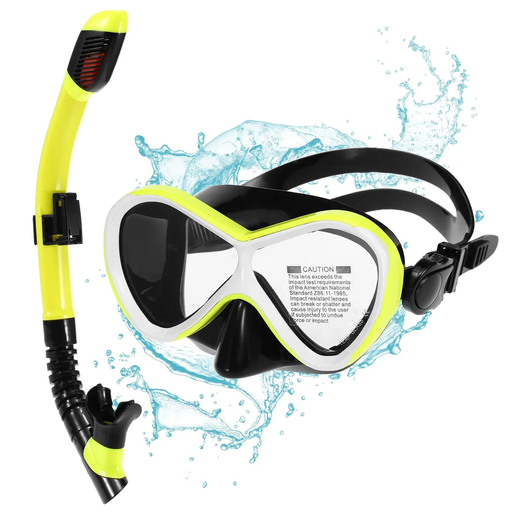Apexeon Kids Professional Swimming Goggles with  Snorkel Tube Set - Fog Resistant Goggles for Snorkelers - Ideal for Kids' Water Excursions