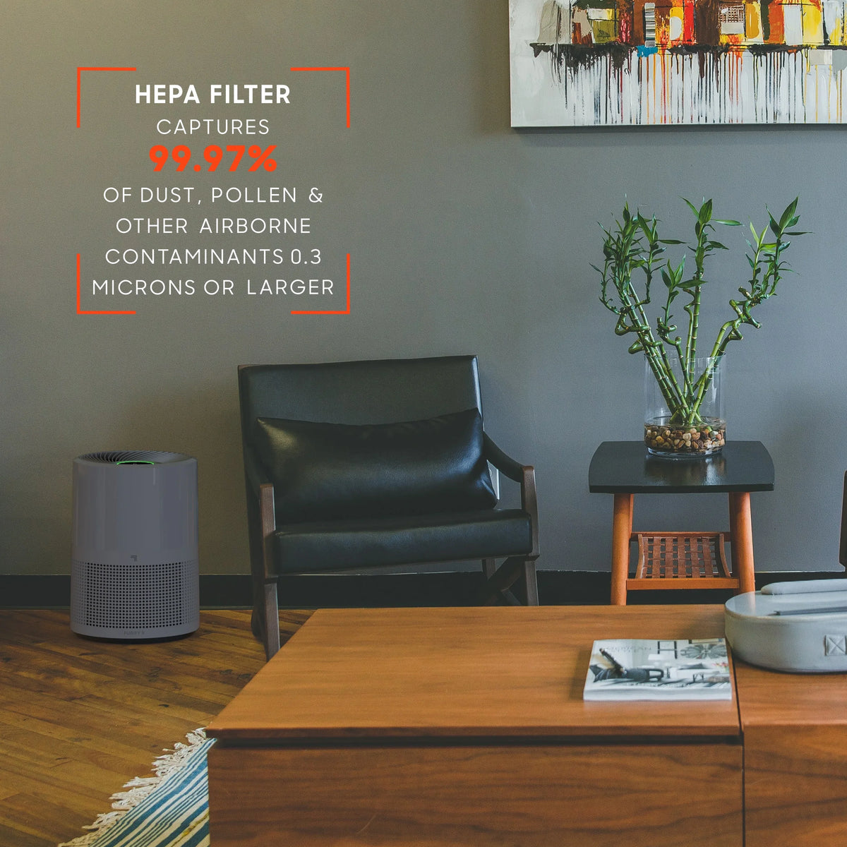 Sharper Image True HEPA Air Purifier, Covers up to 350 Sq. Ft., Gray (New)