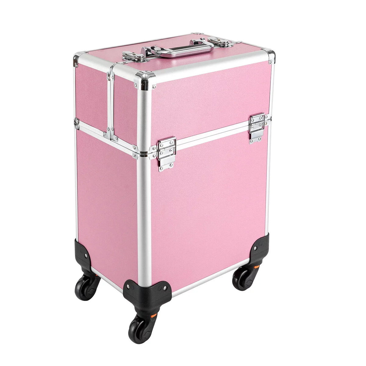 Miumaeov 4-Tier Professional Rolling Makeup Train Case Cosmetic Trolley Makeup Storage Organizer with Wheels