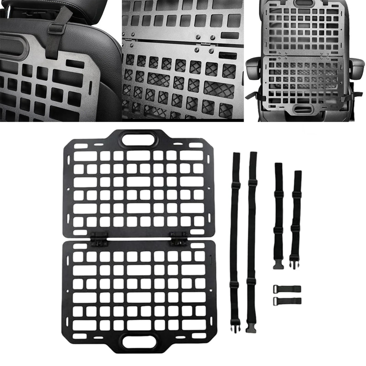 BAOSITY Auto Seat Back Organizer Modular Storage Molle Panel Car Seatback Hanging PLatitudee Auto Seat Panel for Automotive Truck Parts