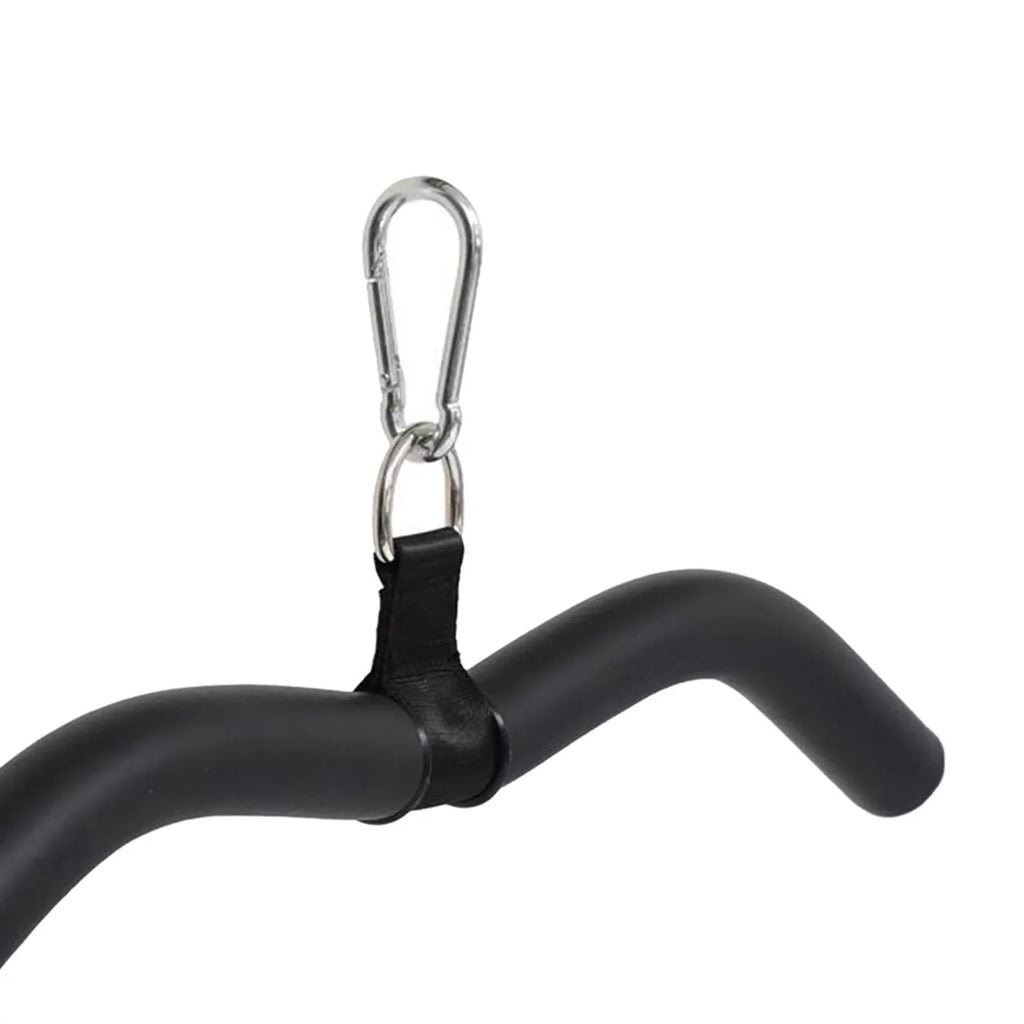 LAT Bar Cable Machine Attachment, Pulldown Bar with Full Rotation and Rubber Handle for Gym, Strength Workout, Body Training,