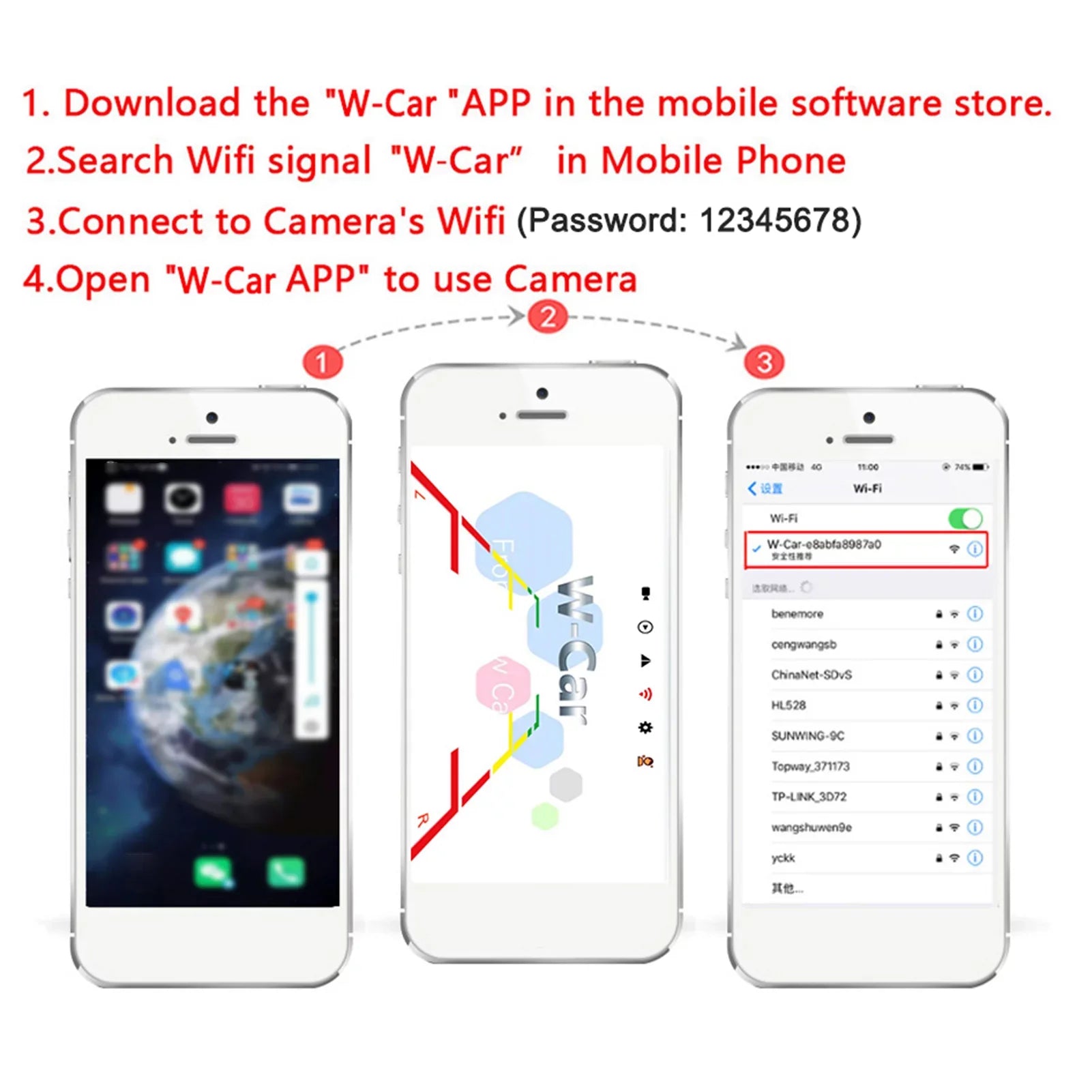 Aumotop Webcam,Vision Camera IP67  Vision Camera Car Rear View Bus 12V~36V LED Reverse Waterproof Wireless Monitor IP67 Waterproof Wireless WiFi Wireless Car Camera IP67 Waterproof Rear View Camera