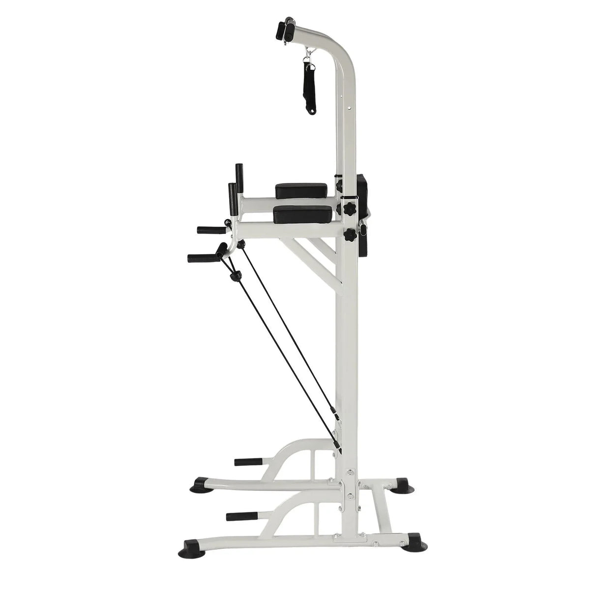 Home Gym Power Tower Dip Station Chin Up Bar Power Tower Pull Push Home Gym Black Adjustable Height