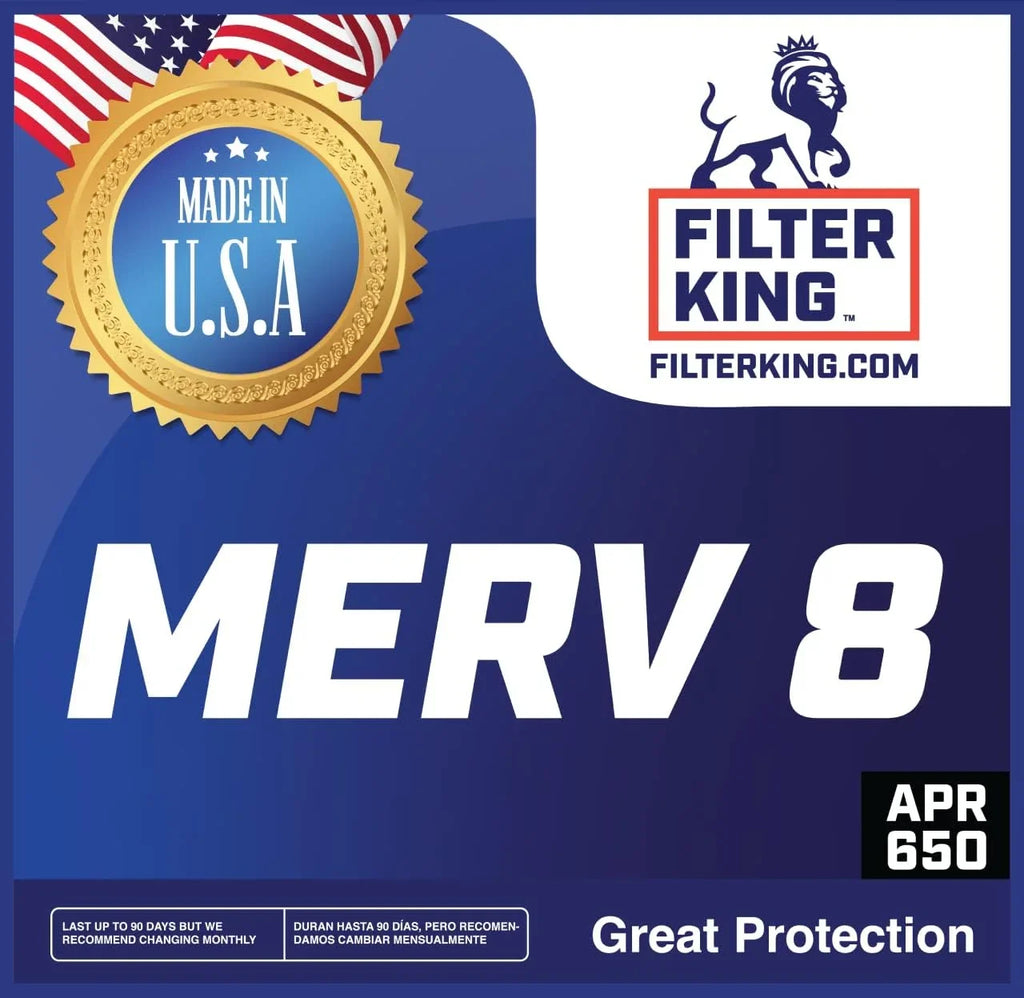 Filter King 10.5x53.5x1 Air Filter | 4-PACK | MERV 8 HVAC Pleated A/C Furnace Filters | MADE IN USA | Actual Size: 10.5 x 53.5 x .75"