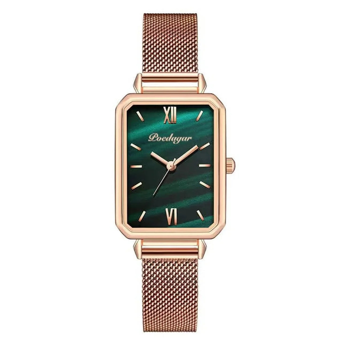 POEDAGAR Women Watches Japan Quartz Movement High Quality Waterproof Ladies Watch Stainless Steel Mesh Rose Gold Simple Clock