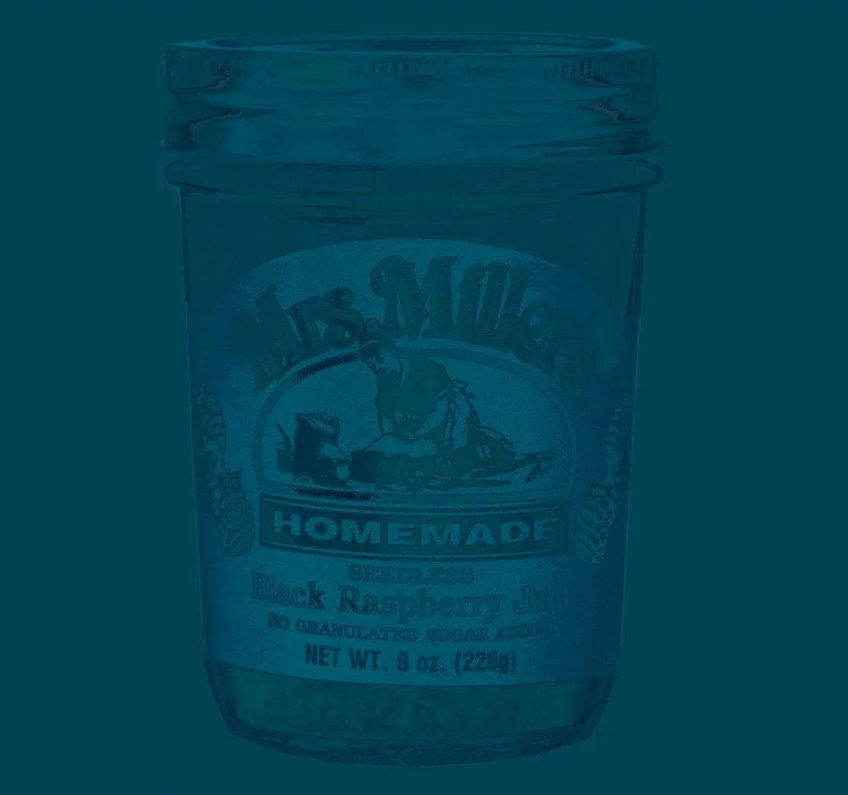 Mrs. Miller's Homemade No Sugar Seedless Black Raspberry Jam, 3-Pack 8 oz. Jars