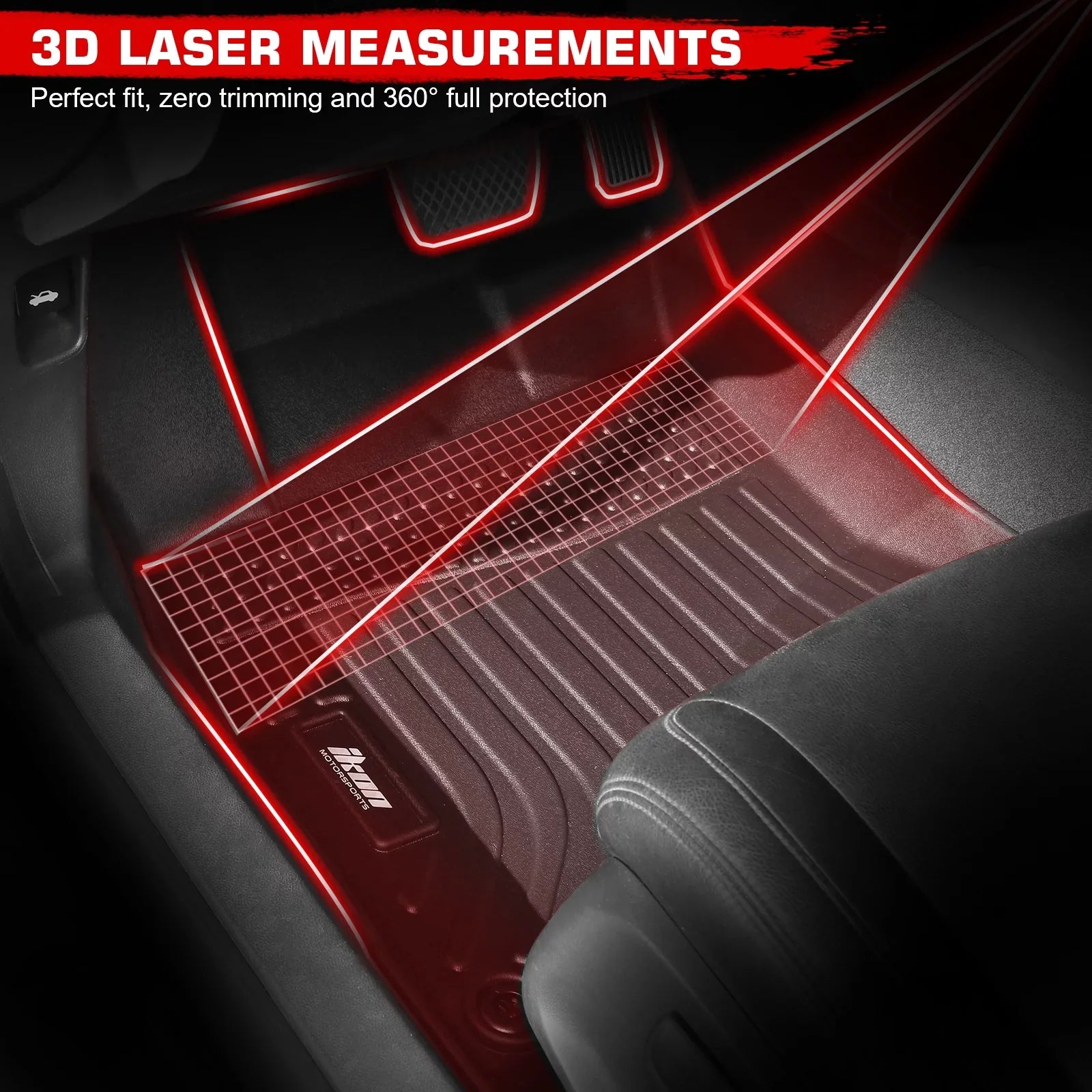 Ikon Motorsports Floor Mats & Trunk Mat Compatible With 2023-2024 Honda HR-V, Black 3D Molded Carpets Liner 1st 2nd Row Front Rear Boot Tray Cover Protection Cargo Pad TPE All Weather Protector