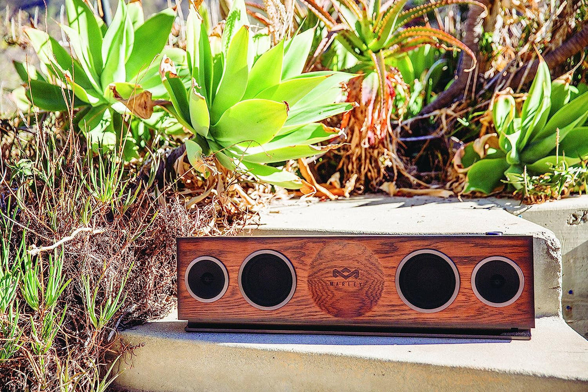 House of Marley, One Foundation Premium Home Audio Hi-Fi System, 3.5 High-Output Woofers, 2 x 1 High-Definition Tweeters, 220 Watt Stereo Power, FSC Certified Solid Oak Baffle, EM-DA002-RG Regal