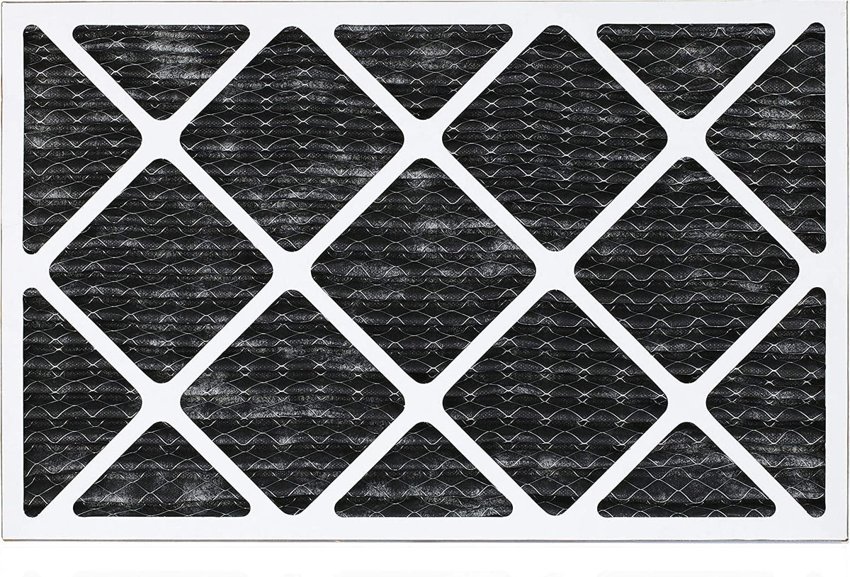 Filterbuy 15x20x1 MERV 8 Odor Eliminator Pleated HVAC AC Furnace Air Filters with Activated Carbon (5-Pack)