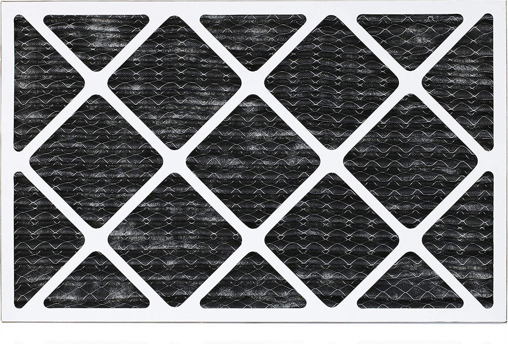 Filterbuy 16x25x1 MERV 8 Odor Eliminator Pleated HVAC AC Furnace Air Filters with Activated Carbon (12-Pack)