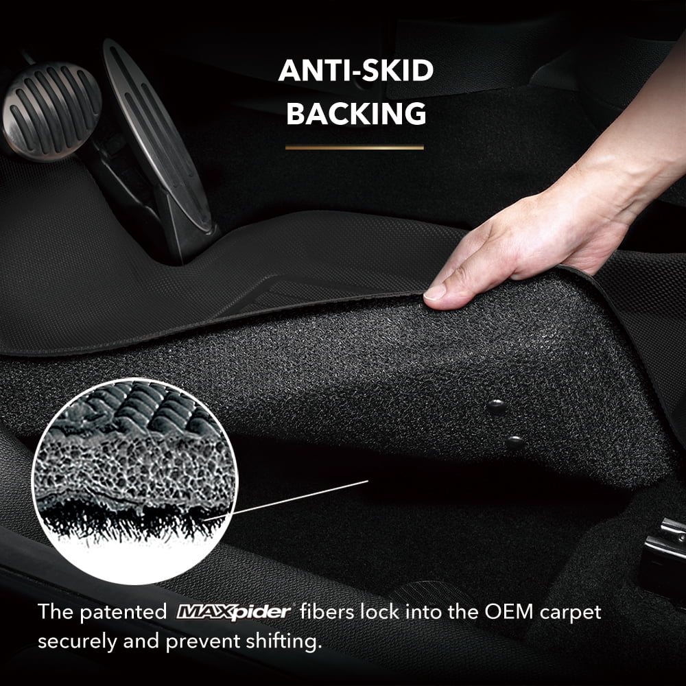 3D MAXpider KAGU Floor Mat (BLACK) compatible with CHRYSLER PACIFICA/VOYAGER 2017-2024 - Second Row