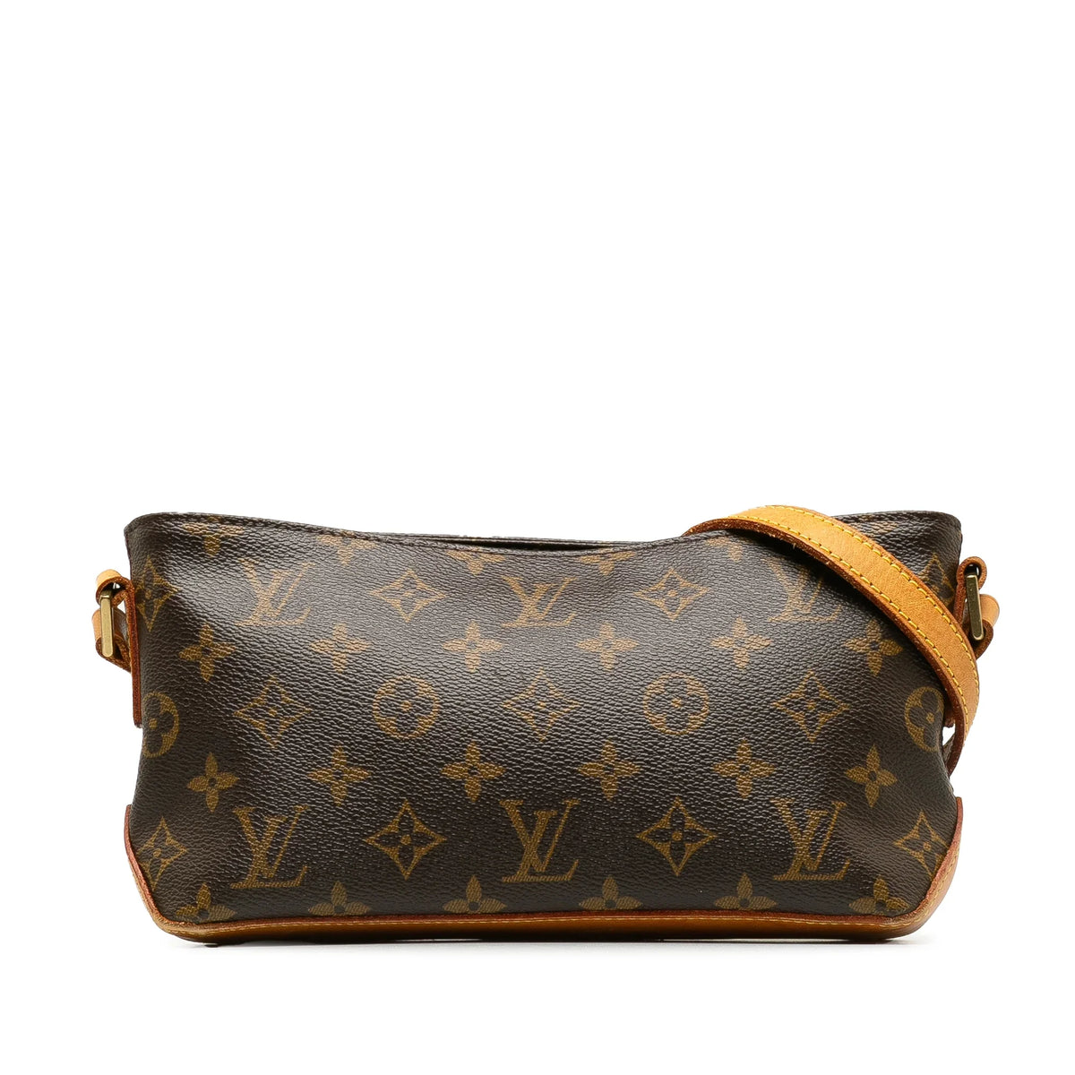 Pre-Owned Authenticated Louis Vuitton Monogram Trotteur Canvas Brown Crossbody Bag Unisex (Good)
