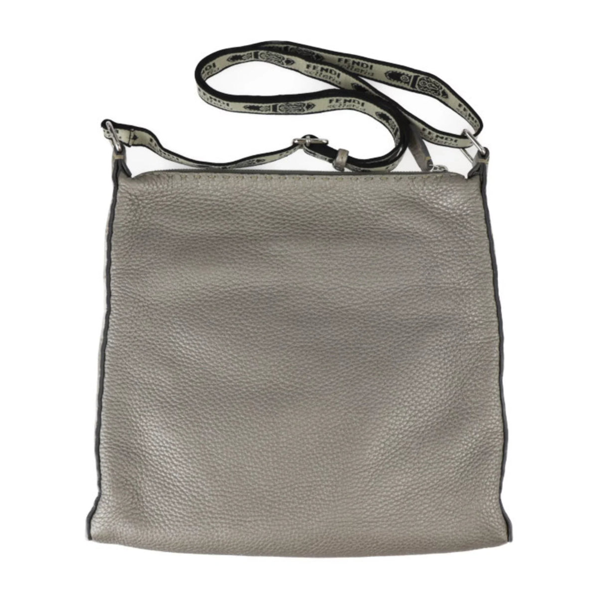 Pre-Owned FENDI Fendi Selleria Shoulder Bag 8BT109 Leather Bronze Silver Metal Fittings Diagonal Hanging (Good)